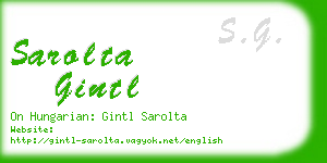 sarolta gintl business card